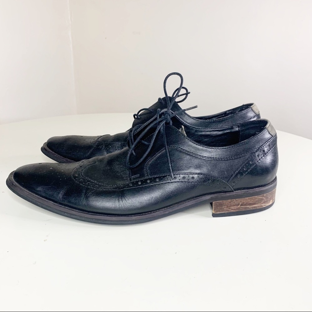ALDO Wingtip Leather Dress Shoe Black Men’s Size 12